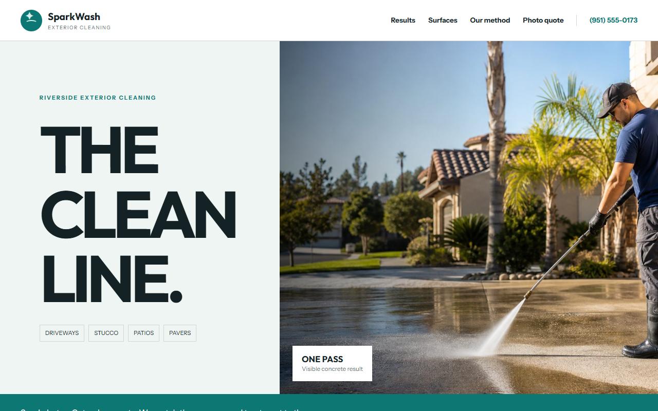 Example of a redesigned, mobile-first local business website